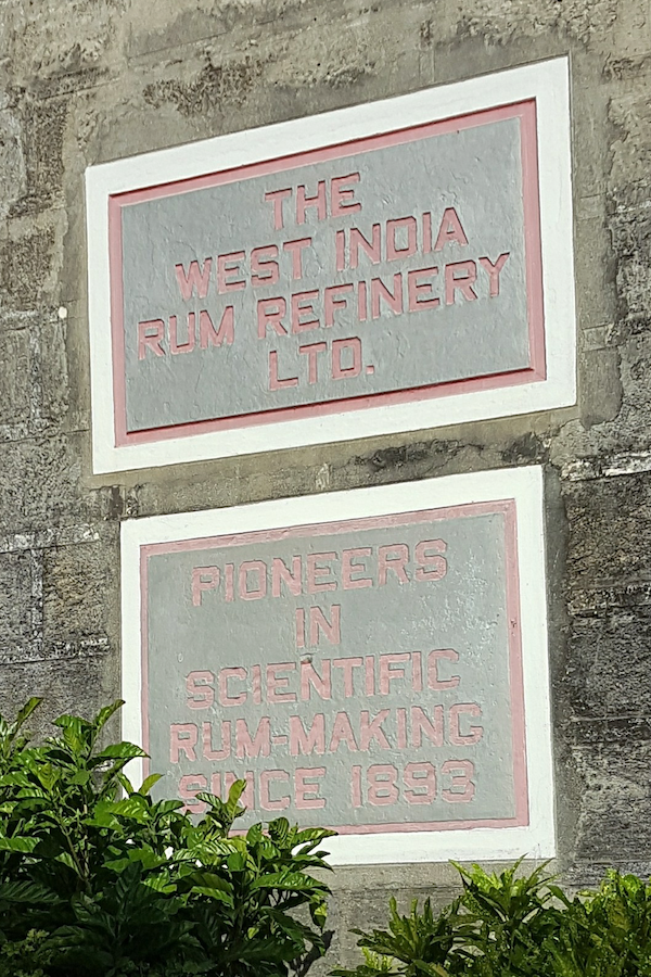 west indies rum refinery sign