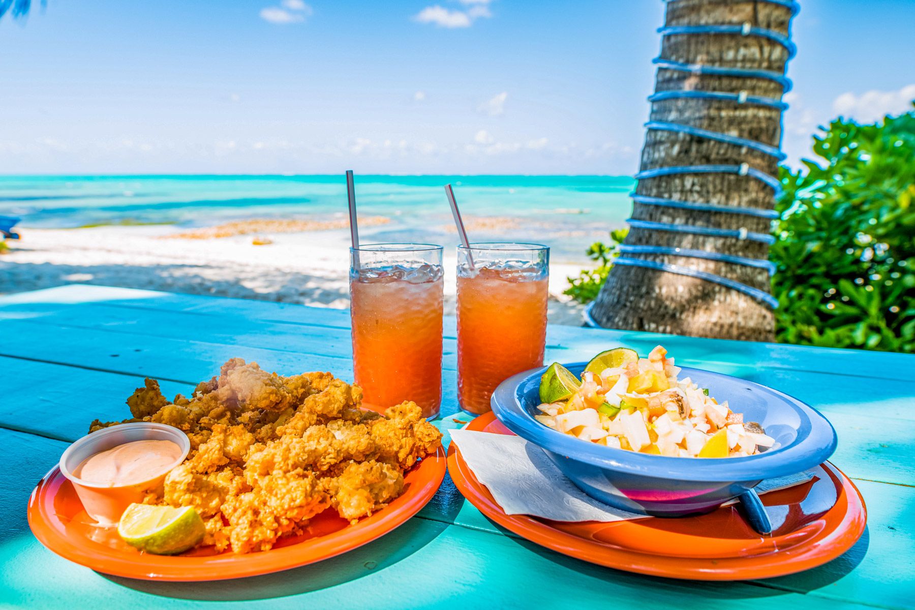 2--Conch-fritters-and-conch-salad-with-punch